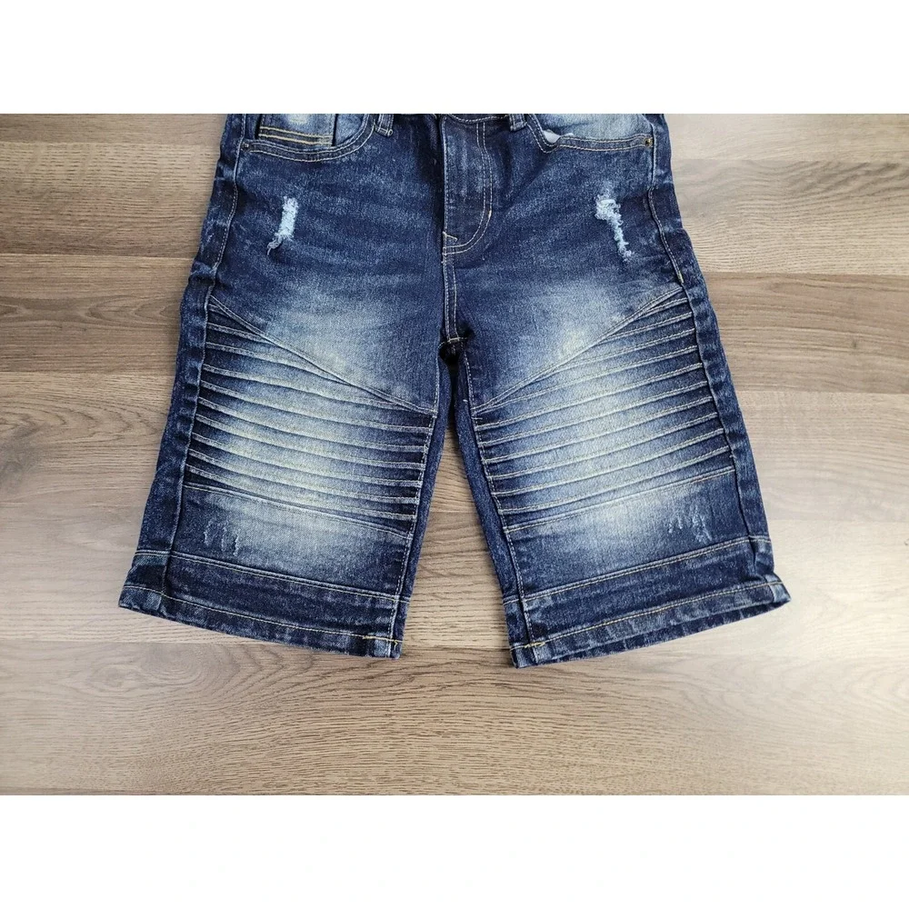 Southpole Jean Shorts Size 10 Dark Wash Y2K Mid Rise Youth Boys Denim Baggy Fit